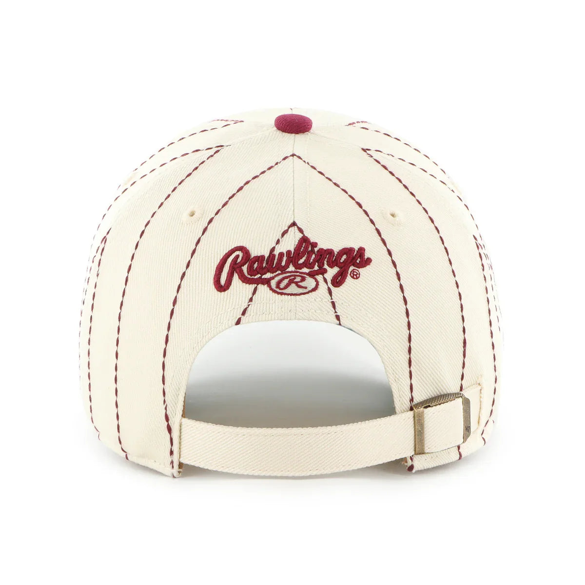 Philadelphia Phillies MLB 47 Brand Men Beige Rawlings Pinstripe Clean Up Adjustable Hat product image 2, provided for visual