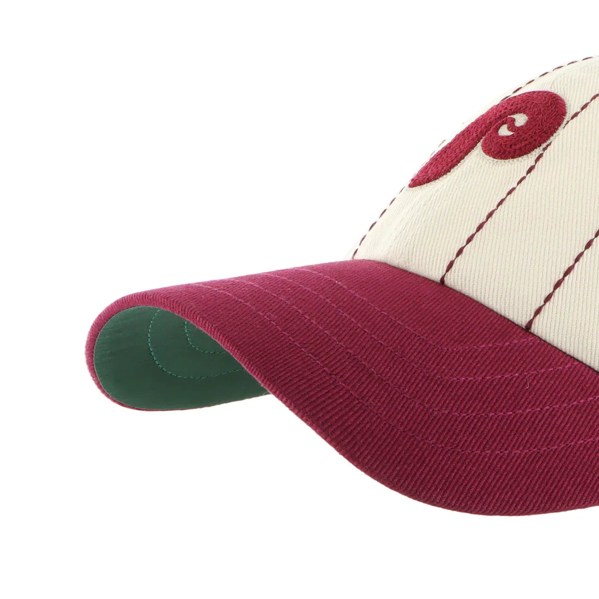 Philadelphia Phillies MLB 47 Brand Men Beige Rawlings Pinstripe Clean Up Adjustable Hat product image 4, provided for visual