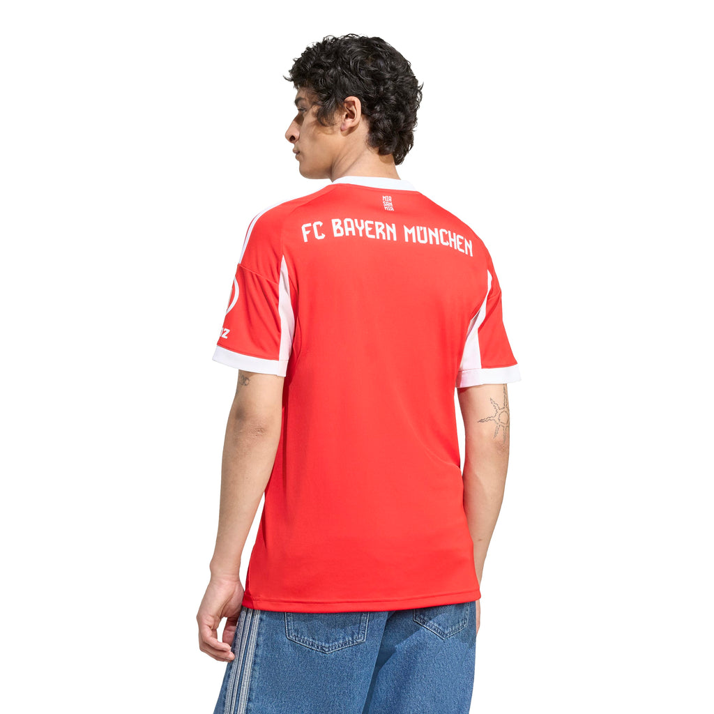 Bayern Munich Bundesliga Adidas Men White/Red 2025/26 Home Replica Jersey product image 4, provided for visual reference and