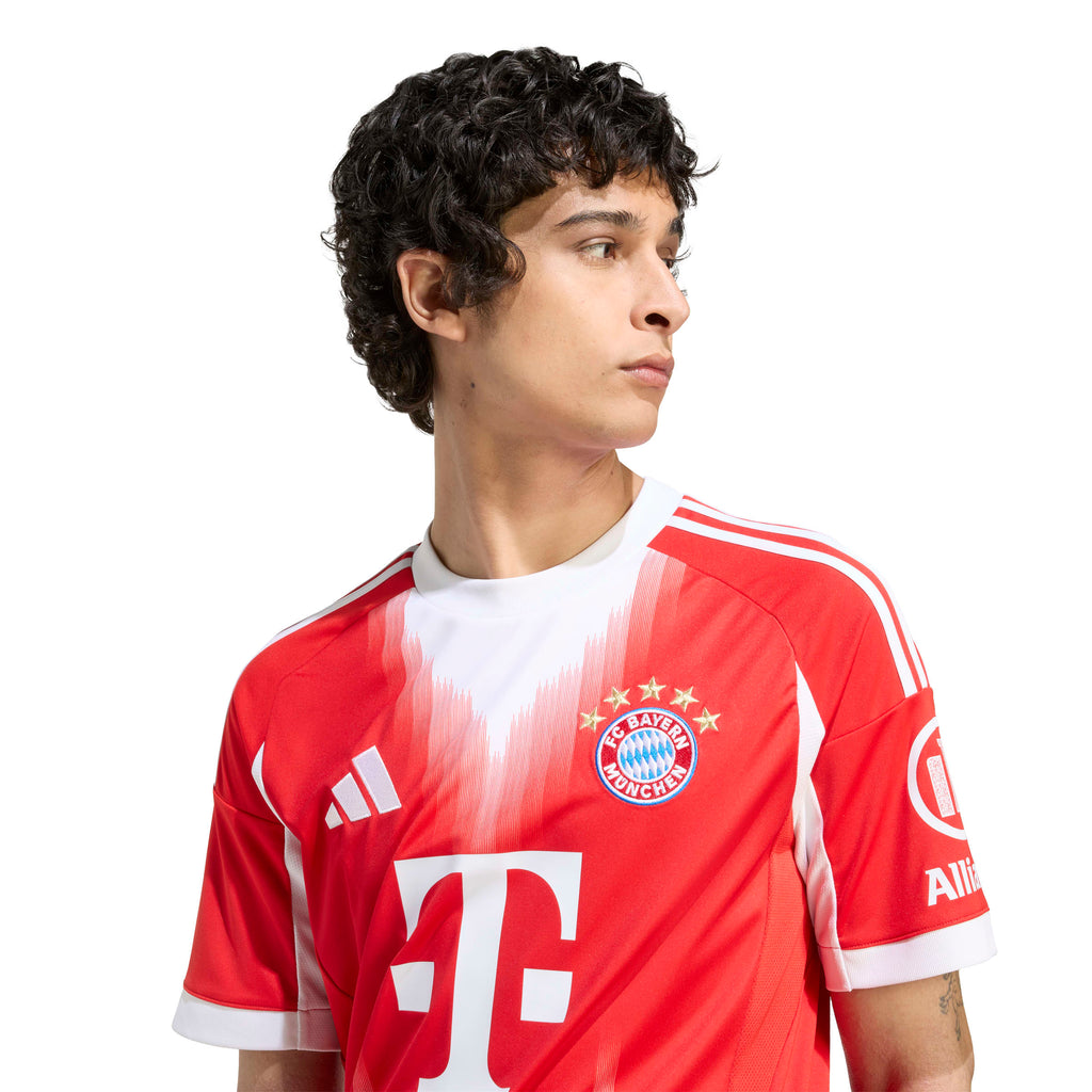 Bayern Munich Bundesliga Adidas Men White/Red 2025/26 Home Replica Jersey product image 6, provided for visual reference and