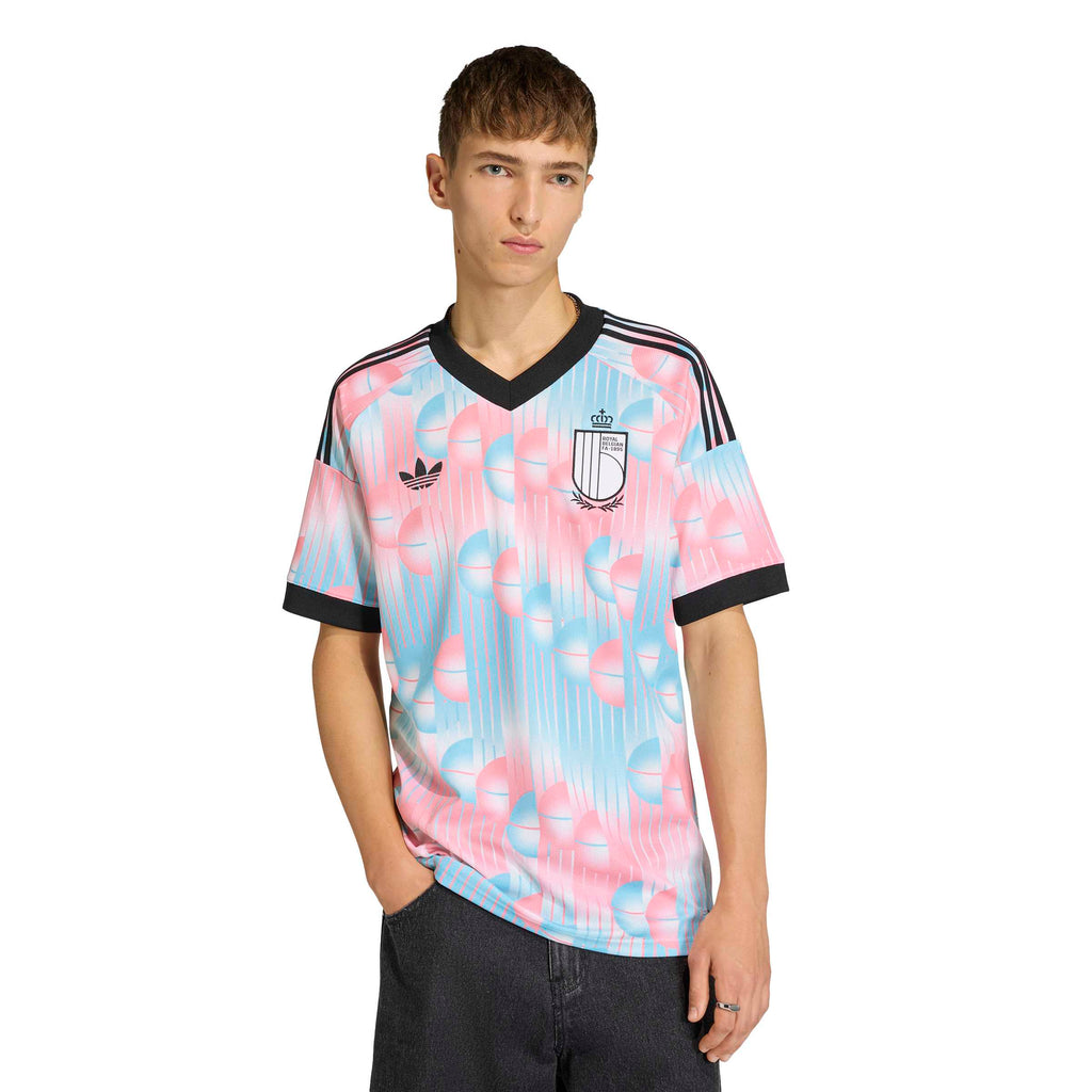 Belgium National Team FIFA Adidas Men Pink/Light Blue 2026 Replica Away Jersey product image 3, provided for visual