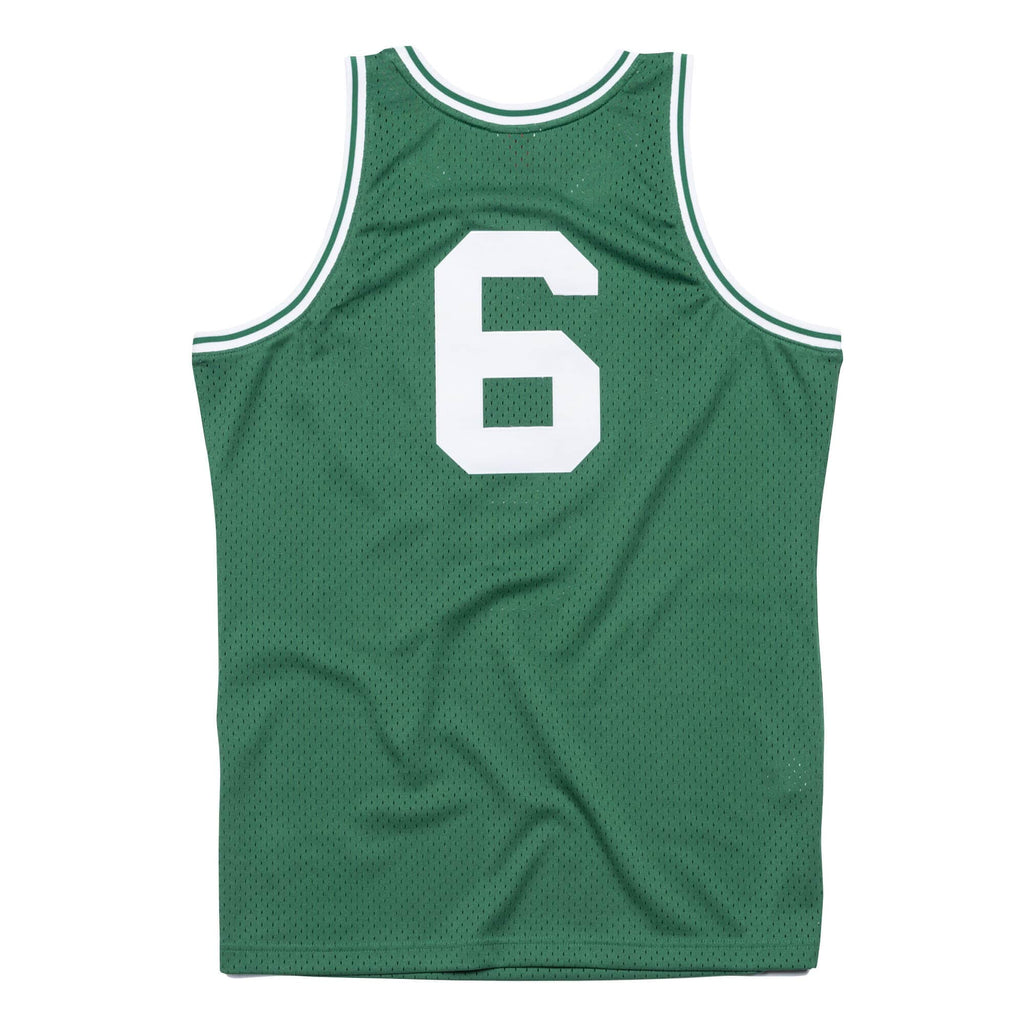 Bill Russell Boston Celtics NBA Mitchell & Ness Men Green 1962-63 Hardwood Classics Swingman Jersey product image 2,