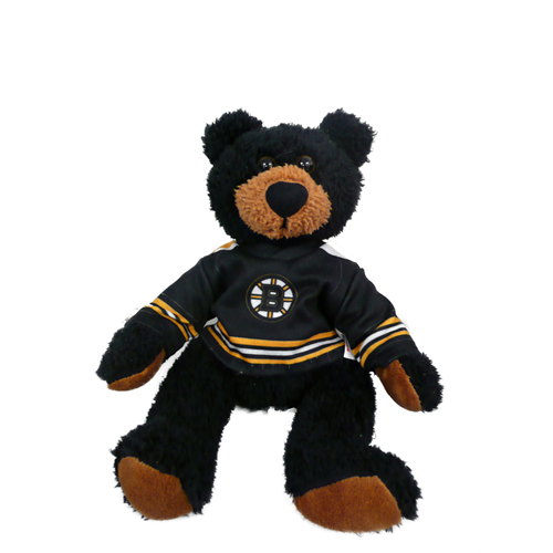 Black Bear Boston Bruins NHL Stuffed Animal House 10" Curly Gritter product image 1, provided for visual reference and
