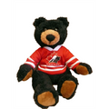 Black Bear Hockey Canada IIHF Stuffed Animal House 10" Curly Gritter product image 1, provided for visual reference and