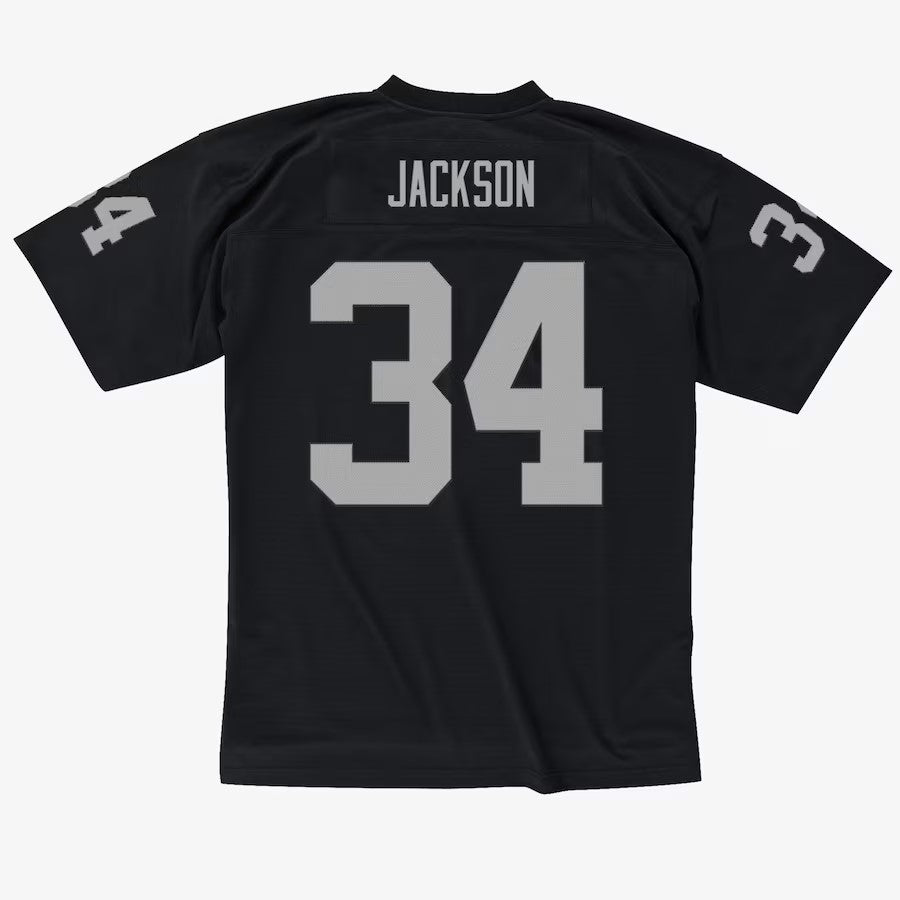 Bo Jackson Los Angeles Raiders NFL Mitchell & Ness Men Black Gridiron 1988 Legacy Replica Jersey product image 1, provided