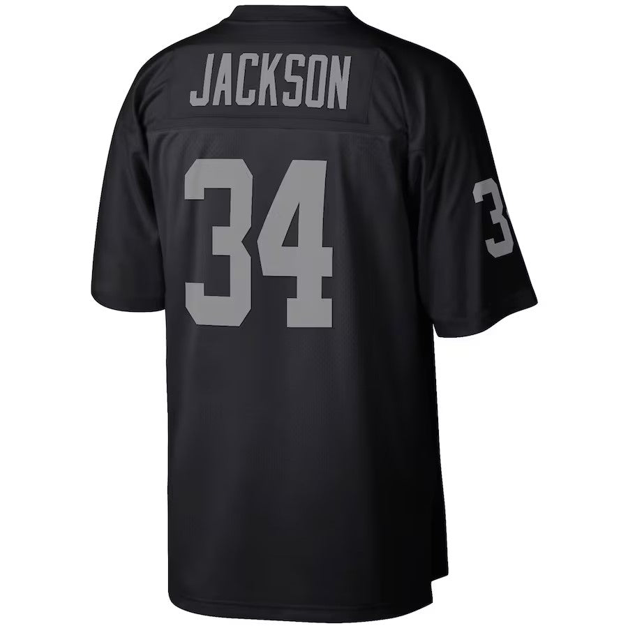 Bo Jackson Los Angeles Raiders NFL Mitchell & Ness Men Black Gridiron 1988 Legacy Replica Jersey product image 3, provided