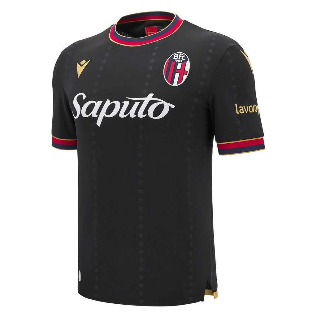 Bologna FC Serie A Macron Men Black 2024/25 Authentic Jersey product image 1, provided for visual reference and product