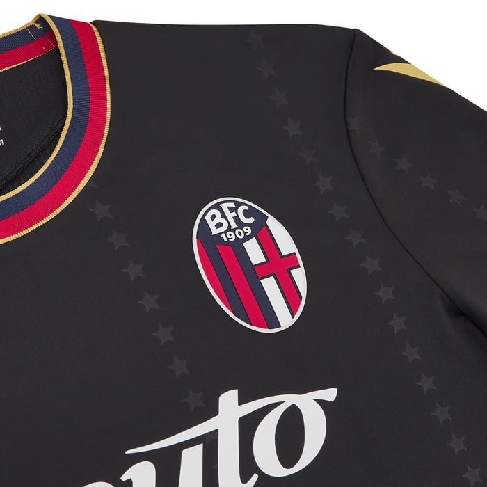 Bologna FC Serie A Macron Men Black 2024/25 Authentic Jersey product image 4, provided for visual reference and product