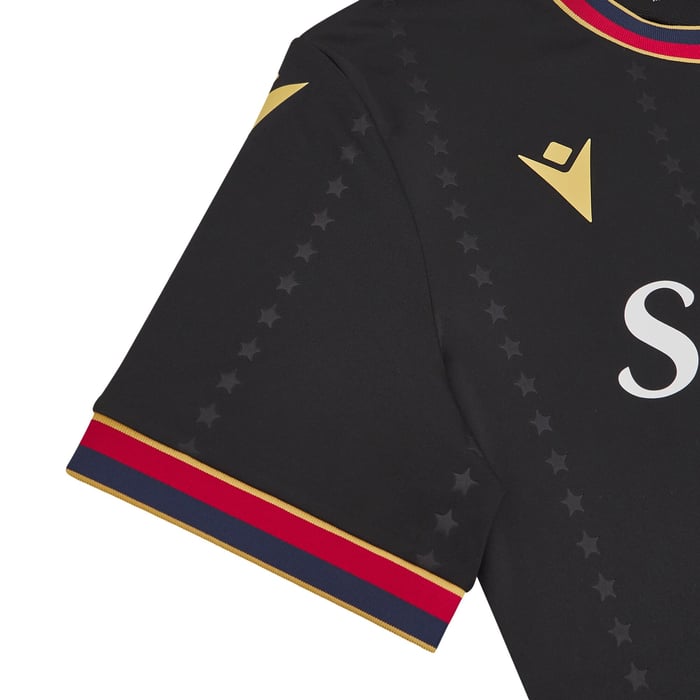 Bologna FC Serie A Macron Men Black 2024/25 Authentic Jersey product image 3, provided for visual reference and product