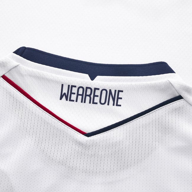 Bologna FC Serie A Macron Men White 2024/25 Authentic Jersey product image 4, provided for visual reference and product