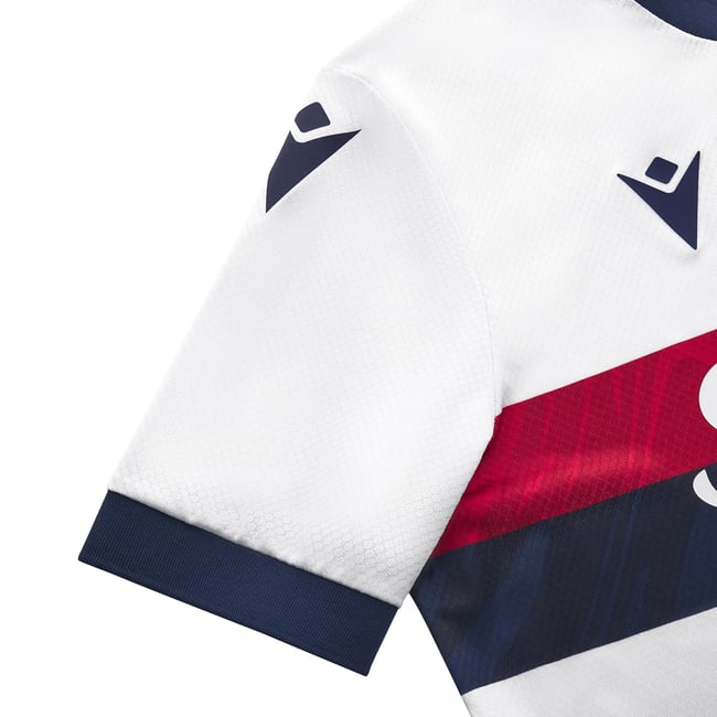 Bologna FC Serie A Macron Men White 2024/25 Authentic Jersey product image 6, provided for visual reference and product