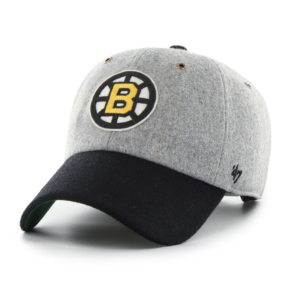 Boston Bruins NHL 47 Brand Men Grey Golden Age Clean Up Wool Adjustable Hat product image 1, provided for visual reference