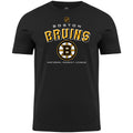 Boston Bruins NHL Bulletin Men Black Bevel T-Shirt product image 1, provided for visual reference and product detail review