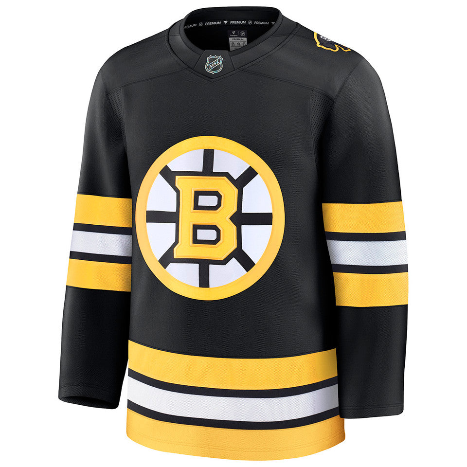 Boston Bruins NHL Fanatics Branded Men Black Centennial Premium Jersey product image 1, provided for visual reference and