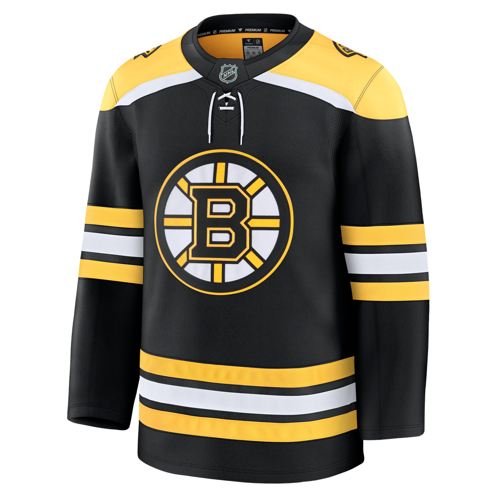 Boston Bruins NHL Fanatics Branded Men Black Premium Jersey product image 1, provided for visual reference and product