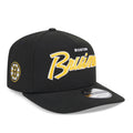 Boston Bruins NHL New Era Men Black 9FIfty Script A-Frame Snapback product image 1, provided for visual reference and