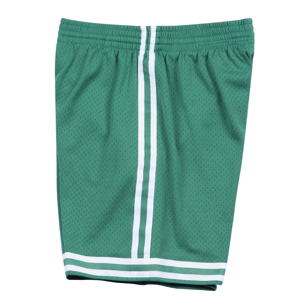 Boston Celtics NBA Mitchell & Ness Men Green 1985-86 Hardwood Classics Swingman Shorts product image 3, provided for visual