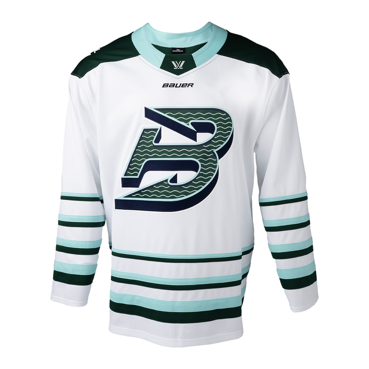 Boston Fleet PWHL Bauer Unisex White 2025 Replica Away Jersey product image 1, provided for visual reference and product