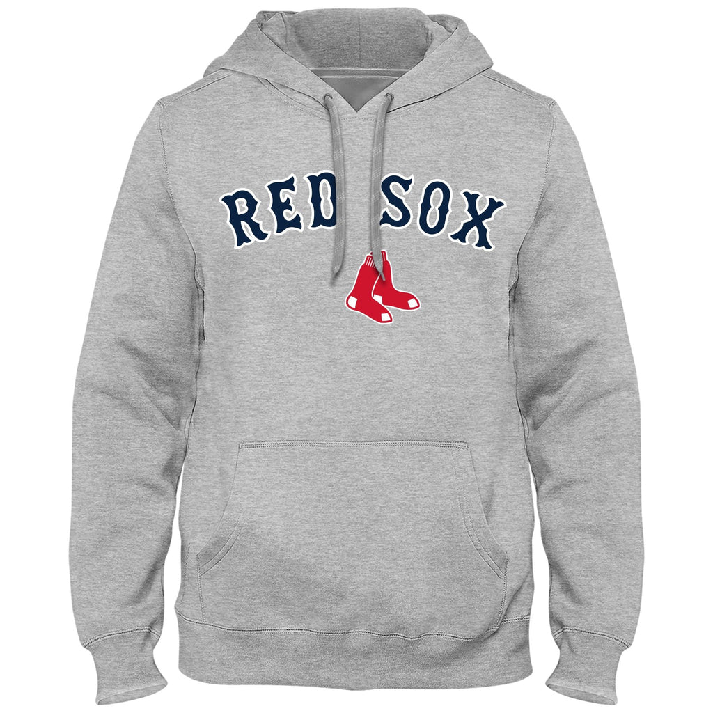 Boston Red Sox MLB Bulletin Men Athletic Grey Express Twill Home Field Hoodie product image 1, provided for visual reference