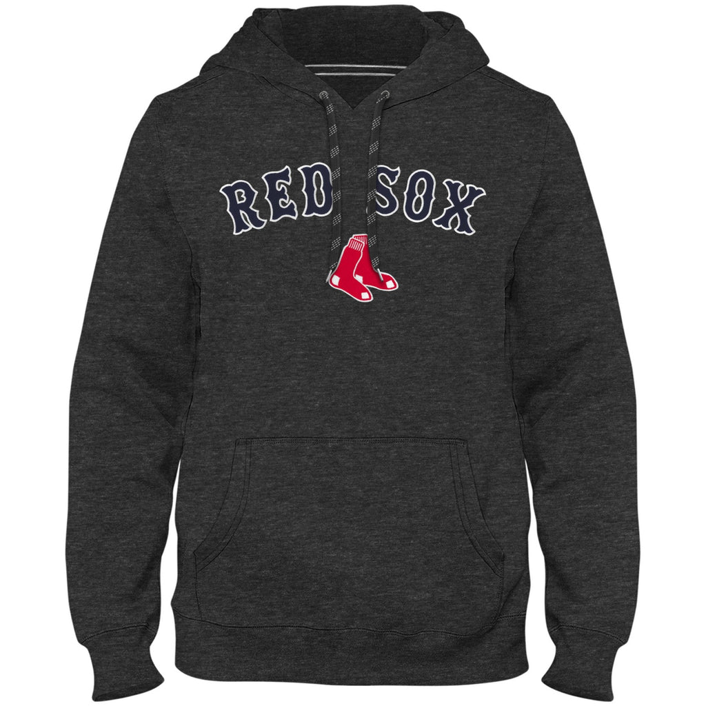 Boston Red Sox MLB Bulletin Men Charcoal Express Twill Home Field Hoodie product image 1, provided for visual reference and
