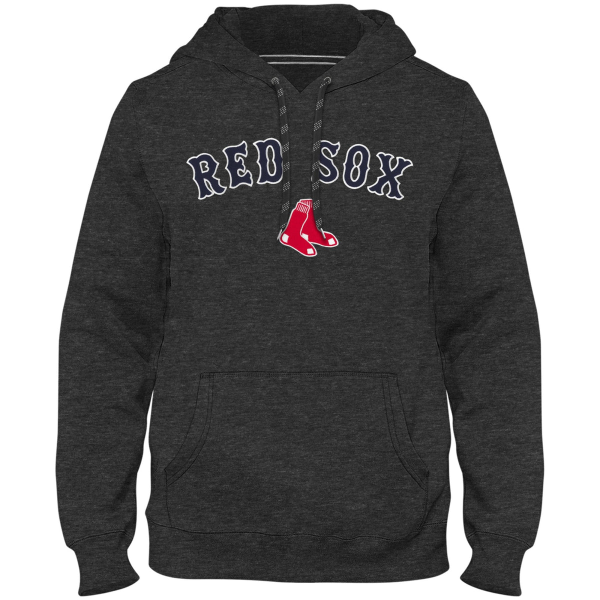 Boston Red Sox MLB Bulletin Men Charcoal Express Twill Home Field Hoodie product image 1, provided for visual reference and