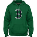 Boston Red Sox MLB Bulletin Men Green Express Twill Logo Hoodie product image 1, provided for visual reference and product
