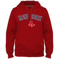 Boston Red Sox MLB Bulletin Men Red Express Twill Home Field Hoodie product image 1, provided for visual reference and