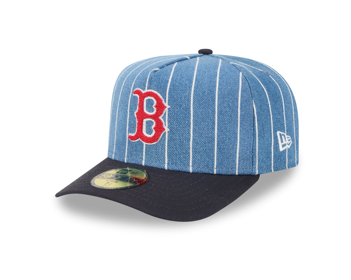 Boston Red Sox MLB New Era Men Light Blue/Black 59Fifty A-Frame Parallel Fitted Hat product image 1, provided for visual