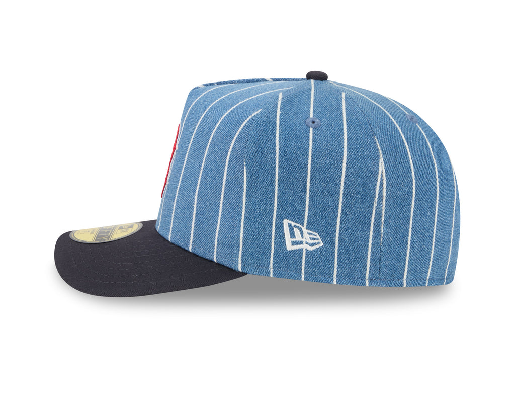 Boston Red Sox MLB New Era Men Light Blue/Black 59Fifty A-Frame Parallel Fitted Hat product image 5, provided for visual