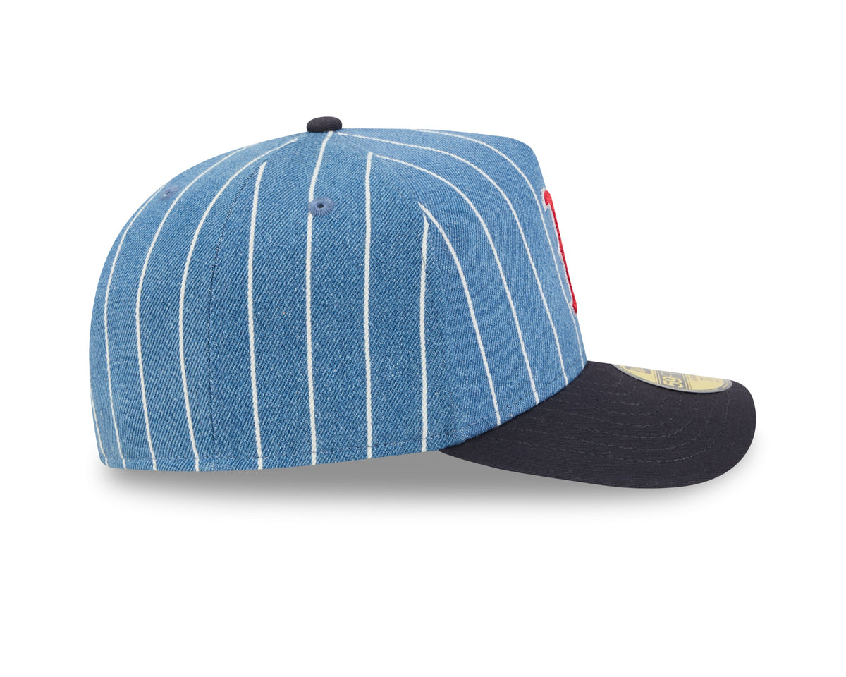 Boston Red Sox MLB New Era Men Light Blue/Black 59Fifty A-Frame Parallel Fitted Hat product image 6, provided for visual