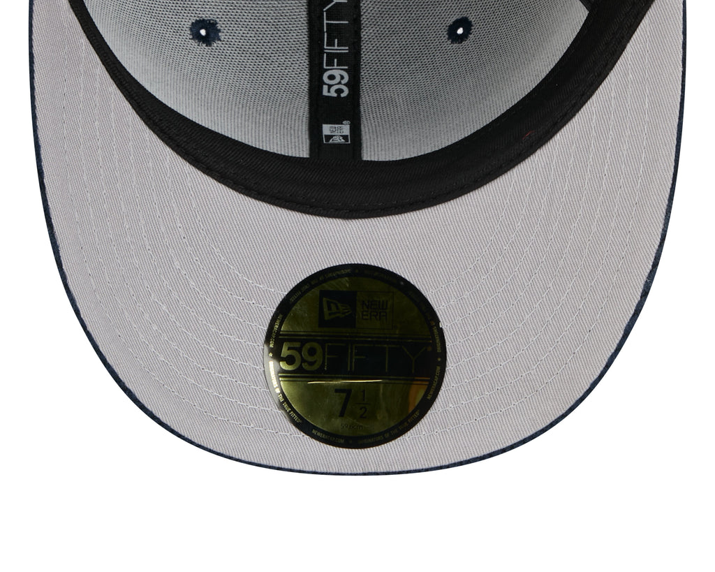 Boston Red Sox MLB New Era Men Navy 59Fifty Chenille Pop Fitted Hat product image 7, provided for visual reference and