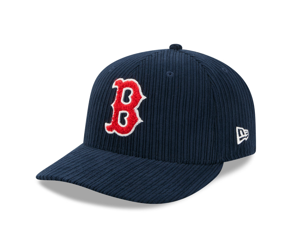 Boston Red Sox MLB New Era Men Navy 59Fifty Chenille Pop Fitted Hat product image 1, provided for visual reference and