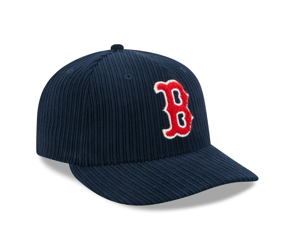 Boston Red Sox MLB New Era Men Navy 59Fifty Chenille Pop Fitted Hat product image 4, provided for visual reference and