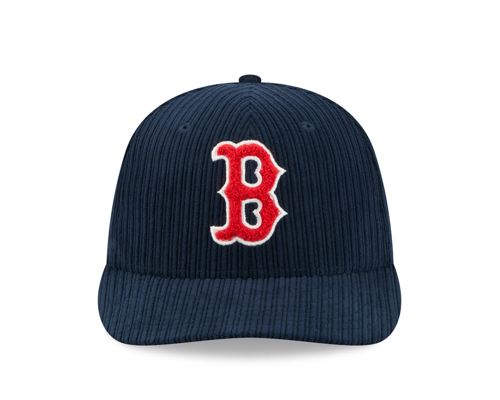 Boston Red Sox MLB New Era Men Navy 59Fifty Chenille Pop Fitted Hat product image 3, provided for visual reference and