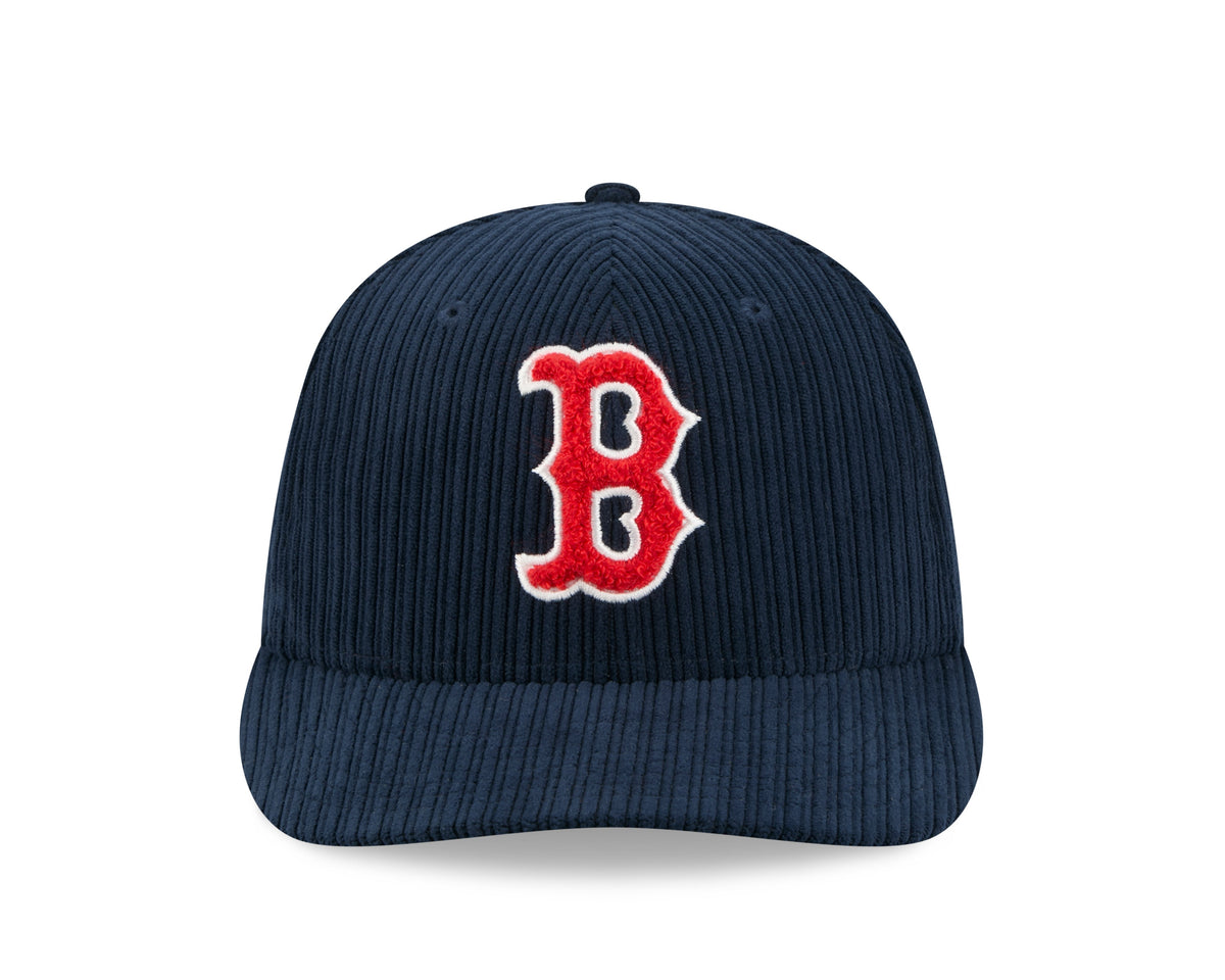 Boston Red Sox MLB New Era Men Navy 59Fifty Chenille Pop Fitted Hat product image 3, provided for visual reference and