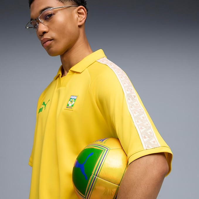 Brazil Puma Men Yellow King Fanpack Jersey product image 4, provided for visual reference and product detail review
