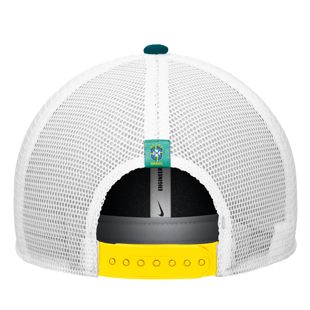 Brazil National Team FIFA Nike Men Green Rise Rope Trucker Adjustable Hat product image 2, provided for visual reference and