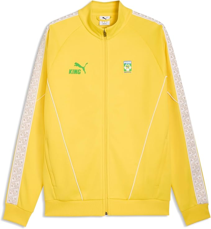 Brazil Puma Men Yellow King Fanpack Anthem Jacket product image 1, provided for visual reference and product detail review