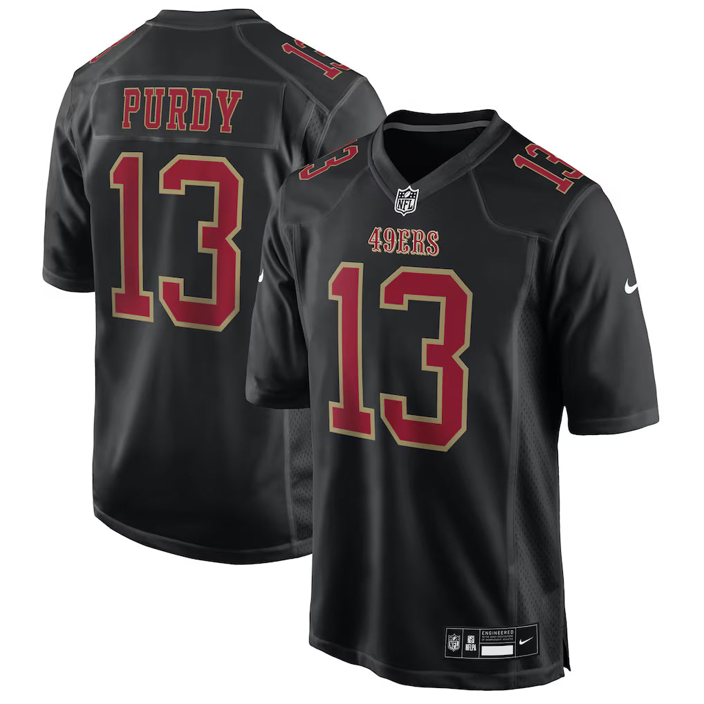 Brock Purdy San Francisco 49ers NFL Nike Black Fashion Game Jersey product image 3, provided for visual reference and