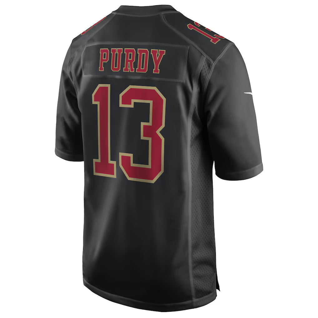 Brock Purdy San Francisco 49ers NFL Nike Black Fashion Game Jersey product image 1, provided for visual reference and