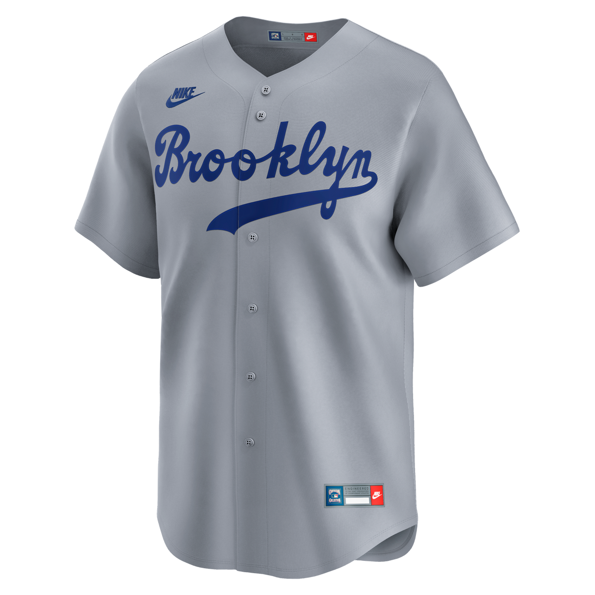 Brooklyn Dodgers MLB Nike Men Cloud Grey Cooperstown Replica Jersey product image 1, provided for visual reference and