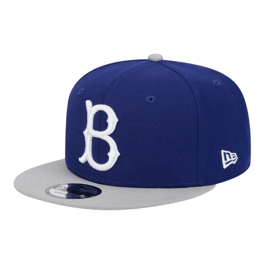 Brooklyn Dodgers MLB New Era Men Grey/Royal Blue 9Fifty Evergreen Snapback product image 1, provided for visual reference