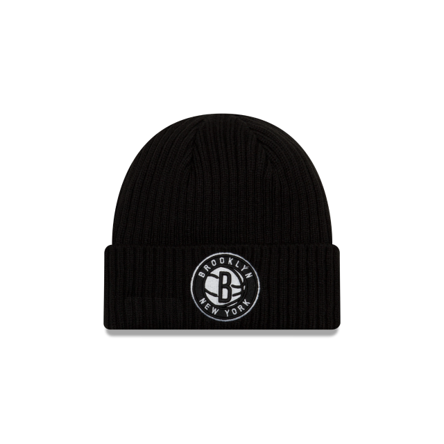 Brooklyn Nets NBA New Era Men Black Core Classic Cuff Knit Beanie product image 1, provided for visual reference and product
