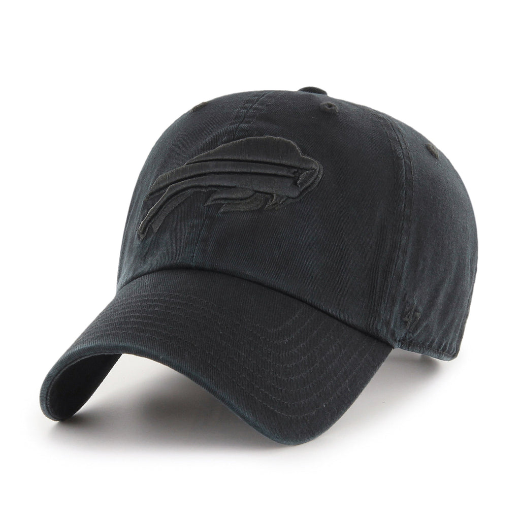 Buffalo Bills NFL 47 Brand Men Black On Black Clean up Adjustable Hat product image 1, provided for visual reference and