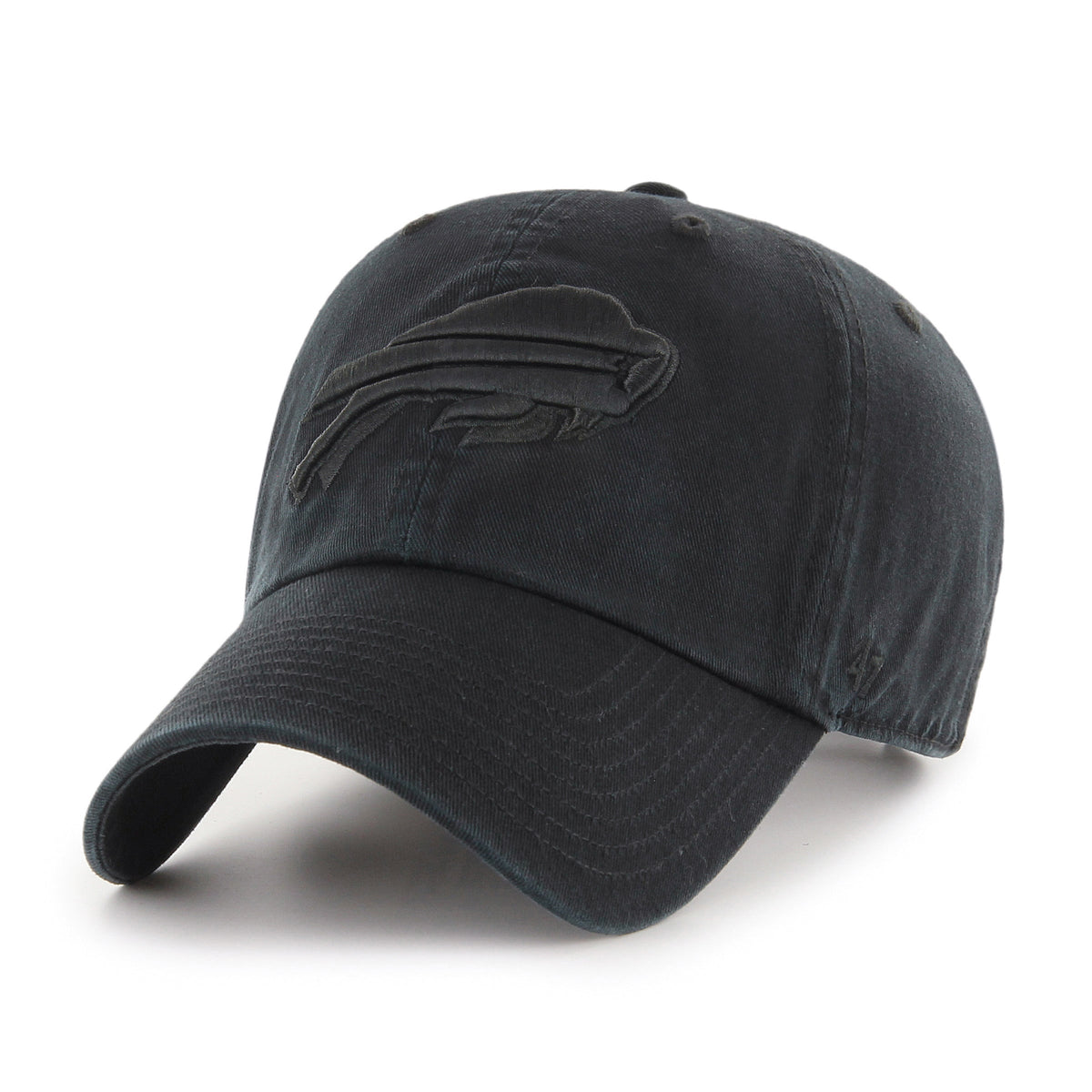 Buffalo Bills NFL 47 Brand Men Black On Black Clean up Adjustable Hat product image 1, provided for visual reference and