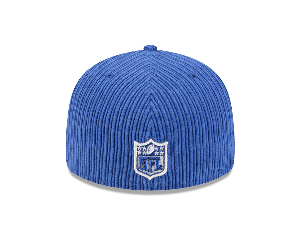 Buffalo Bills NFL New Era Men Royal Blue 59Fifty Chenille Pop Fitted Hat product image 2, provided for visual reference and
