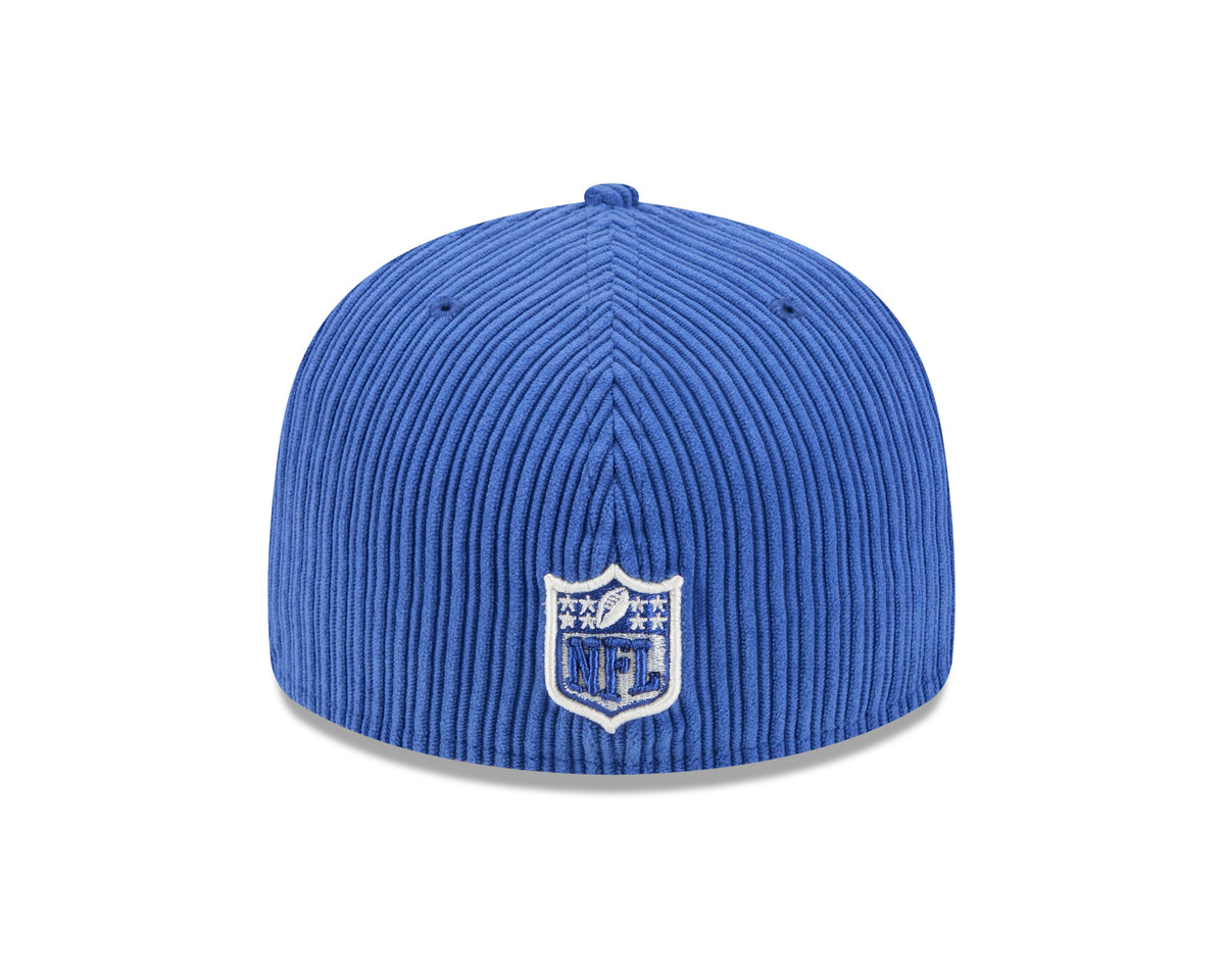 Buffalo Bills NFL New Era Men Royal Blue 59Fifty Chenille Pop Fitted Hat product image 2, provided for visual reference and