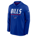 Buffalo Bills NFL Nike Men Royal Blue Sideline Dri-FIT Lightweight Long Sleeve Hoodie product image 1, provided for visual