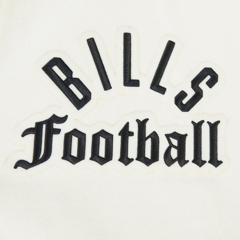 Buffalo Bills NFL Pro Standard Men Eggshell/Royal Blue Modern Originals Rib Wool Varsity Jacket product image 10, provided