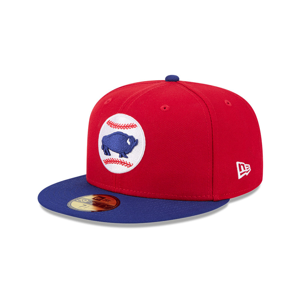 Buffalo Bisons MiLB New Era Men Red/Navy 59Fifty Alternate Authentic Collection Fitted Hat product image 1, provided for